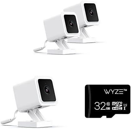Wyze Cam v3 со ноќно гледање во боја, жичен 1080p HD затворен/надворешна безбедносна камера, двонасочен аудио, работи со Alexa, Google Assistant