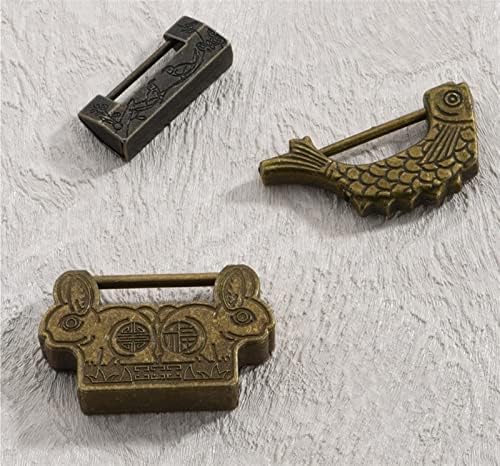 Антички ретро катанец Декоративни гроздобер кинески заклучени мини клучни брави за мали дрвени кутии за складирање на накит 1 парчиња