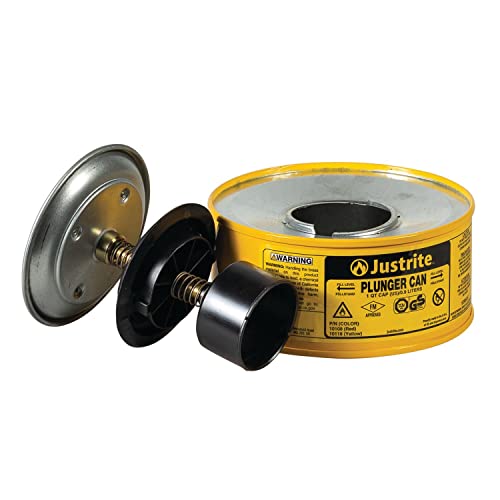Justrite 10118 Cone Clunger Can, 1L капацитет, жолт