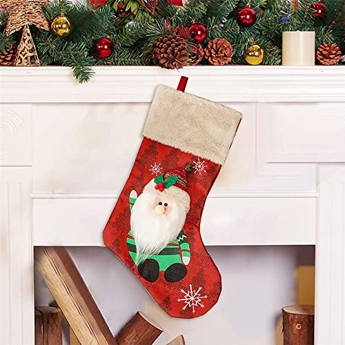 Божиќни Украси Приврзок Божиќни Чорапи Торба За Подароци Новогодишна Елка Висечки Украси Торба За Бонбони Врата Висечки Монистра