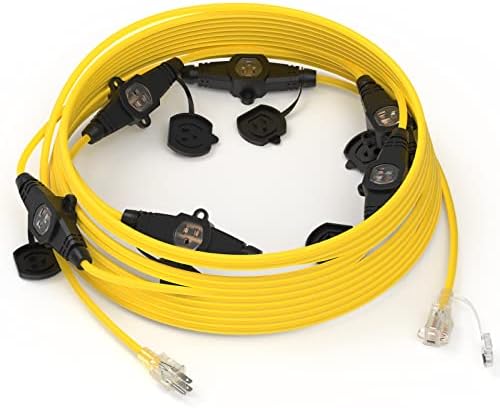 Алатка NEMA 5-15R Отворен кабел за напојување на отворено 14 мерач 25ft за осветлување на уредување на отворено со LED индикатор