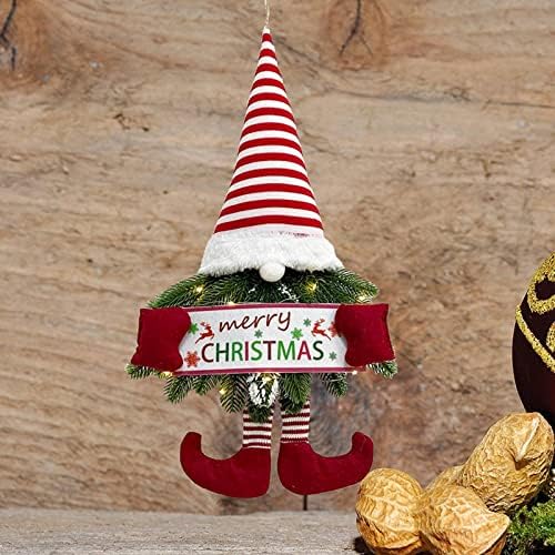 Moumo Божиќни украси Божиќен венец Божиќен приврзок Санта Клаус Венец венец