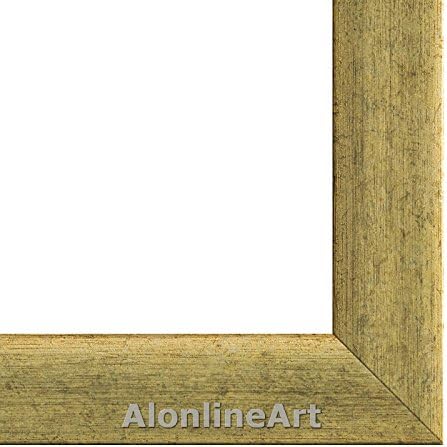 АЛОНЛИН АРТ - Играчи на картички од Пол Цезан | Златна врамена слика отпечатена на памучно платно, прикачена на таблата со пена | Подготвени да висат рамка | 17 x15 | Wallид