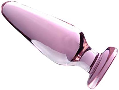 Amosfun Butt Plug Anal Plug водоотпорен фетиш еротски стаклен стаклен простата задник Секс масажер со монистра за приклучок за приклучок