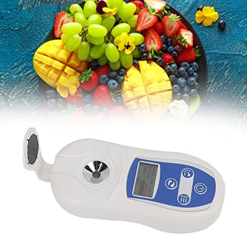 Autecen Brix Meter, опсег на тестер за шеќер 0-53% 0,1% точност широко користена екранот на задното осветлување за овошје