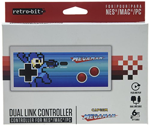 Ретро-Бит Мега Ман нес &засилувач; USB Двојна Врска Контролер ЗА КОМПЈУТЕР, Mac, И Nintendo Забава Систем - NES;