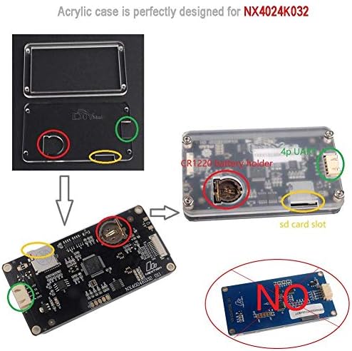 Nextion 3,2 инчи подобрена w/case Clear + GPIO Expansion Board