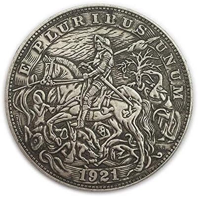 Врежана 1902 Јавање 骷髅 сад co Монета Микро-Поглавје колекцијакоин колекција комеморативна Монета