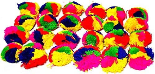 Уметнички занаетчиски повеќебојни помпоми масовни топки DIY индиски трим, бохо, украс за дома, забава, танц на стомакот, украси за уметност