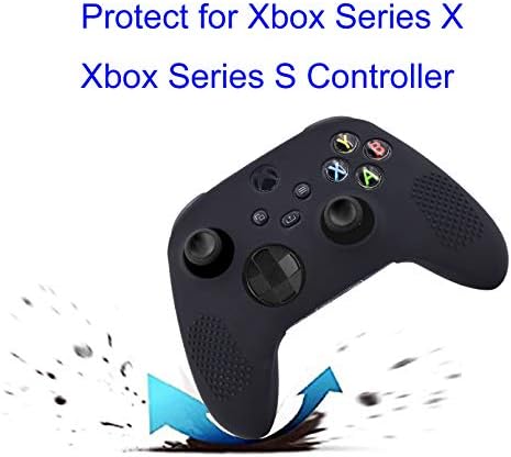 Кожата За Xbox Серија Контролер, Шеталиштето Покритие Компатибилен Со Xbox Серија X/S Контролер Костец Случај Не-Лизга Навртки Силиконски