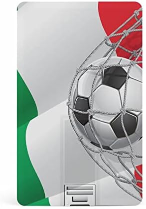 Фудбалски Гол И Знаме На Италија КРЕДИТНА Банкарска Картичка УСБ Флеш Дискови Пренослив Мемориски Стик Клуч За Складирање Диск 64ГР