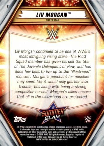 Лив Морган Потпиша 2019 Топс WWE Картичка 21-Автограм Борење Картички