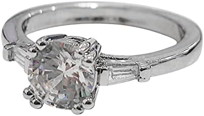 2023 Исклучителна тркалезна дијамант за женски ангажман прстен накит подароци прстени со ланци