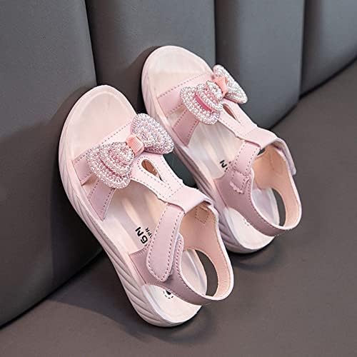 Деца чевли летни сандали од пеперутка со дијамантско мало девојче меко дно принцеза модни лакови сандали