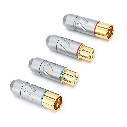 Vifemify 3 ore Couse Microphone Audio Cable Plug чист бакар 24k злато позлатено микрофон кабелски приклучок за микрофон кабел