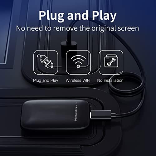 Mekedetech Безжичен Адаптер CarPlay за iPhone, 2023 Најновиот Приклучок За Магична Кутија &засилувач; Игра Конвертирај Жичен Во Безжичен