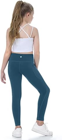 Евдос девојки Атлетски хеланки со џебови Детска јога панталони Активни хеланки за девојчиња танцуваат хеланки атлетски панталони