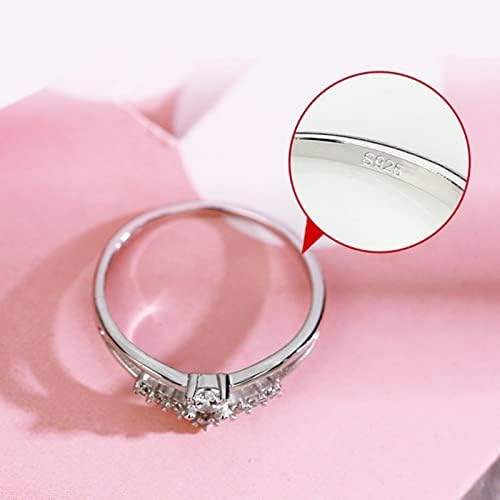 Женски ангажмани прстени подароци за пријатели секојдневно декорација пенливи rhinestone прстен Европски v во форма на срцев ринг