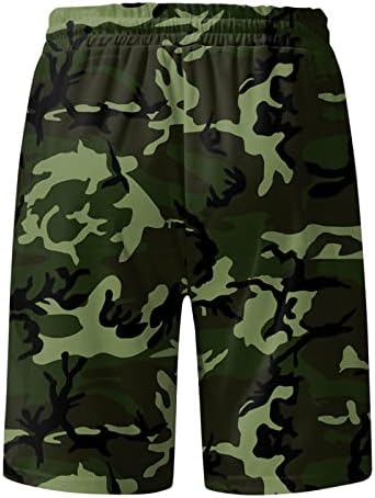 Миашуи плажа шорцеви за мажи Пролетни летни летни панталони панталони печатени спортски панталони со еластична табла кратка