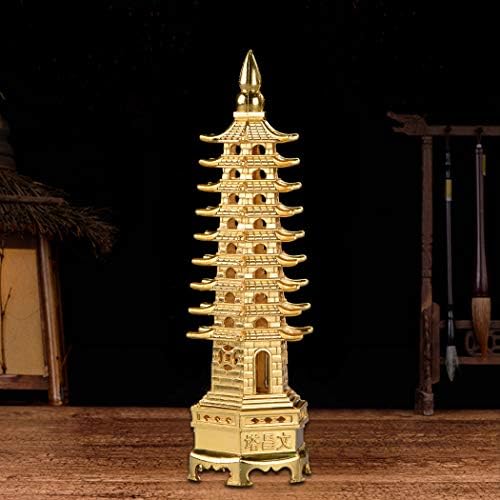 Брабуд 5.1 '' легура fengshui 9 ниво пагода Венчанг кула за заштита на статусот Бизнис се крева декор за биро колекционерска