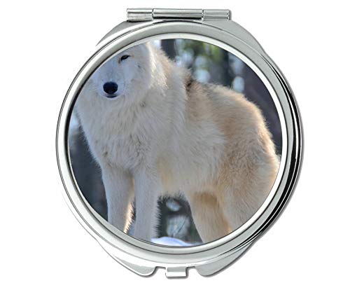 Огледало, Мало Огледало, животински волк шупливо џебно огледало, 1 Х 2Х Зголемување