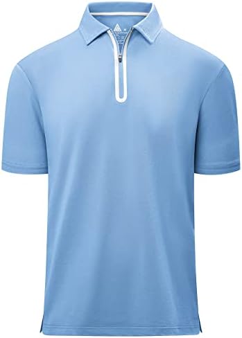 Secood Polo кошули за мажи со кратки ракави, обичен голф кошула влага за влага, спортски тениски маици маици