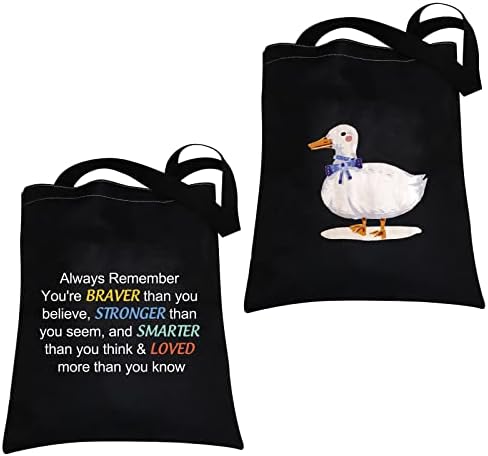 Подароци за патки Cmnim за lубовници на патки подароци патка торба торба платно патка сопственик Подарок смешно патка рамо шопинг за еднократна
