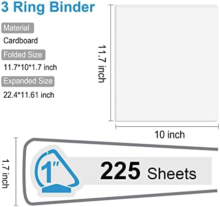 Комикс Трајни 3-прстени-врзиви со 1-инчен Д прстен врзиви држат 225 листови од хартија 8,5 x 11, 8 пакувања