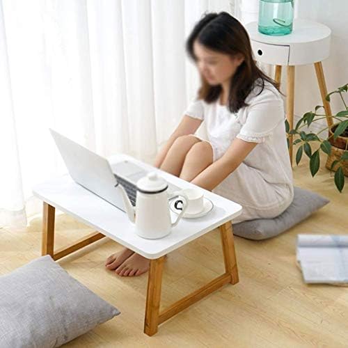 Ylyajy преклопна лаптоп маса, биро ， мултифункционално биро за појадок за појадок за сервисирање на сад за креветчиња со нозе со преклопни нозе