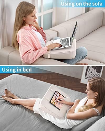 Лаптоп лаптоп скут на Саиџи - Компјутерски скут со перница за перница, се вклопува до лаптоп до 17 инчи, MacBookair, со функција
