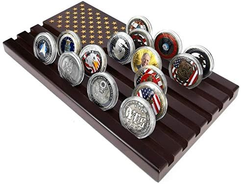 Носител на монети LZWIN 6 реда, Воен предизвик на американската армија за монети, Случај со американски знамиња, има 30-33 монети во пластична