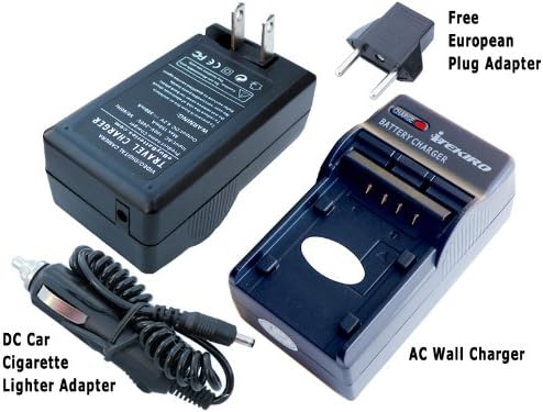Itekiro AC Wall DC Car Battery Chit Chat за JVC GR-DF430US GR-DF450 GR-DF450U GR-DF450US GR-DF470 + Itekiro 10-во-1 USB кабел за полнење
