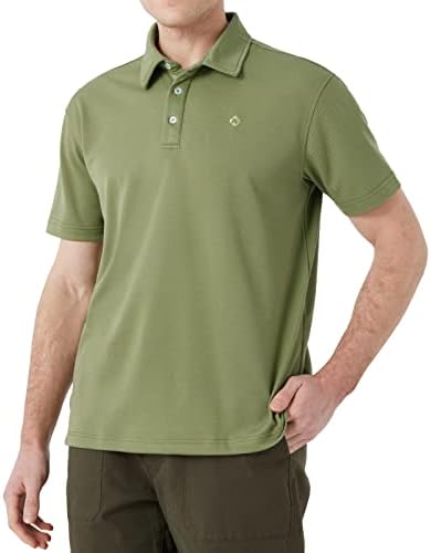 Навискин машки пол кошула за голф кошули UPF 50+ Брзи суви долги и кратки ракави на отворено тактички кошули