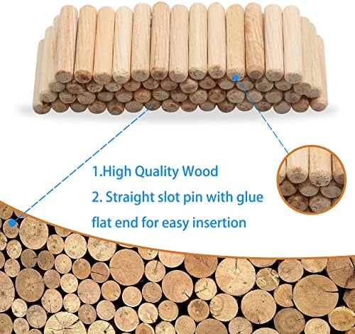 Bokwin 100 пакувања дрвени иглички за миризби 6мм x 30мм дрво флитирани шипки за палење печки сушени флуидирани и заболени, занаети