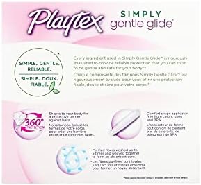 -Playtex gentle glide 360 ​​пластични тампони, свеж мирис супер плус 36 еа