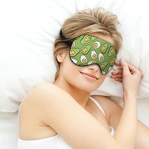 Јајце авокадо шема маска за спиење Трајни занишани меки маски за очи ги покрива со прилагодлива лента за жени жени