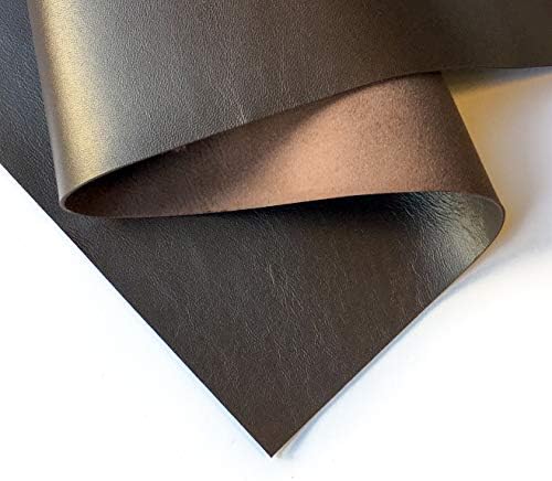 Вистински темно кафеав кожен материјал: Оригинален чоколаден кафеав јагнински кожен лист за изработка, шиење и персонализирани