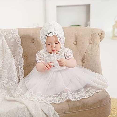 Лимлоп бебе девојки везови крштевање фустани 3 парчиња формално цвеќе крштевање специјални прилики облека за облека за забава