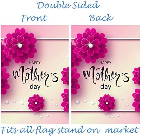Сјајноу среќен ден на мајките ве сакам најдобра мајка цветен цвет цвет градина двор знаме 12 x 18 двострана полиестер добредојде куќа знаме