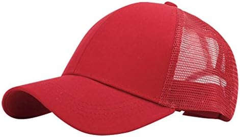 Отворена капа на боја Унисекс солидна цврста капа Бејзбол Сонце капа наназад мрежа Бејзбол капачиња за глава визир жени