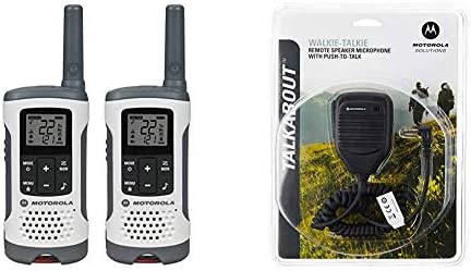 Motorola T260 Talkabout Radio, 2 Pack & Motorola 53724 Микрофон за далечински звучник