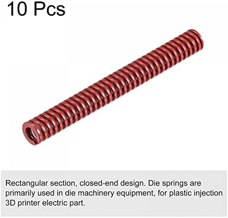 Uxcell 3D печатач умираат пролет, 10 парчиња 12мм OD 100мм долги спирално печатење со средно оптоварување со компресија за компресија, умираат