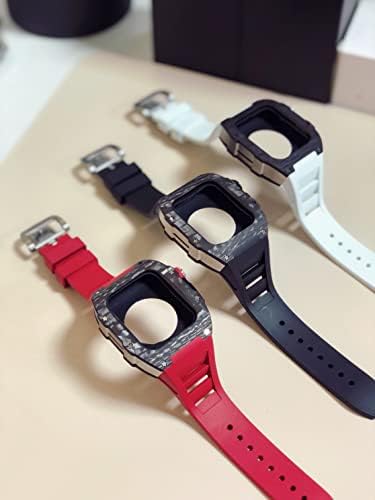 Daseb Нов Комплет За Модификација За Apple Watch Серија 7 45mm Метална Кутија+Силиконска Лента За iWatch 44 SE 6 5 4 Случаи