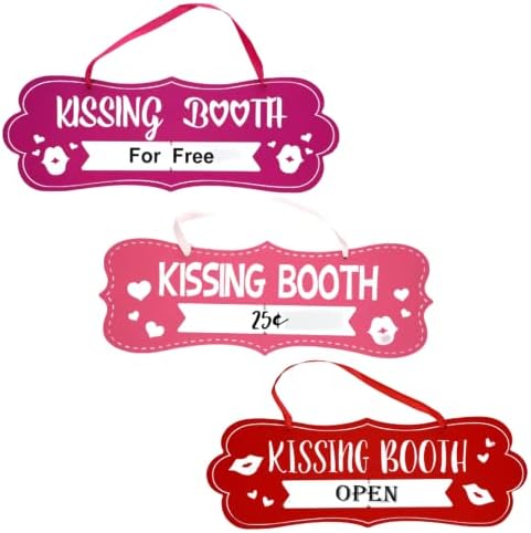 Ден на в Valentубените Ден дрвен знак за виси, MDF Бакнеж штанд, украс за украси на врата, украси за домашни канцеларии, дневна