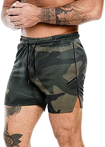 Xxzy 5 инчи инсејм шорцеви мажи, машки 5 „тренинзи шорцеви, опремени џогирање кратки панталони за обука за боди -билдинг