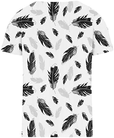 lcepcy отпечатени врвови за жени од капчиња чипка трим v вратот маици обични лабави маички кошули со кратки ракави за работа