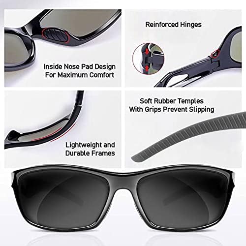 „Конкурентот“ 2 пар прецизни спортски завиткувани бифокални очила за сонце со високи леќи со висока дефиниција