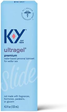 K-Y Ultragel Lube, личен лубрикант, формула базирана на вода, безбедна за употреба со силиконски играчки, за мажи, жени и парови, 4,5