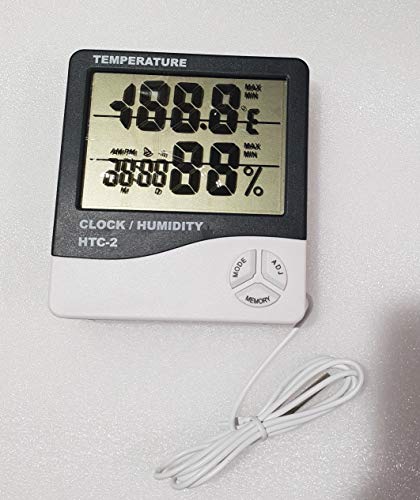 Прирачник за дигитална работа за мерач на температура и влажност со алармен часовник пакет од 2