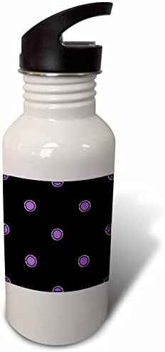 3Drose Glam Purple Image of Glitter и Black Dots Model - шишиња со вода